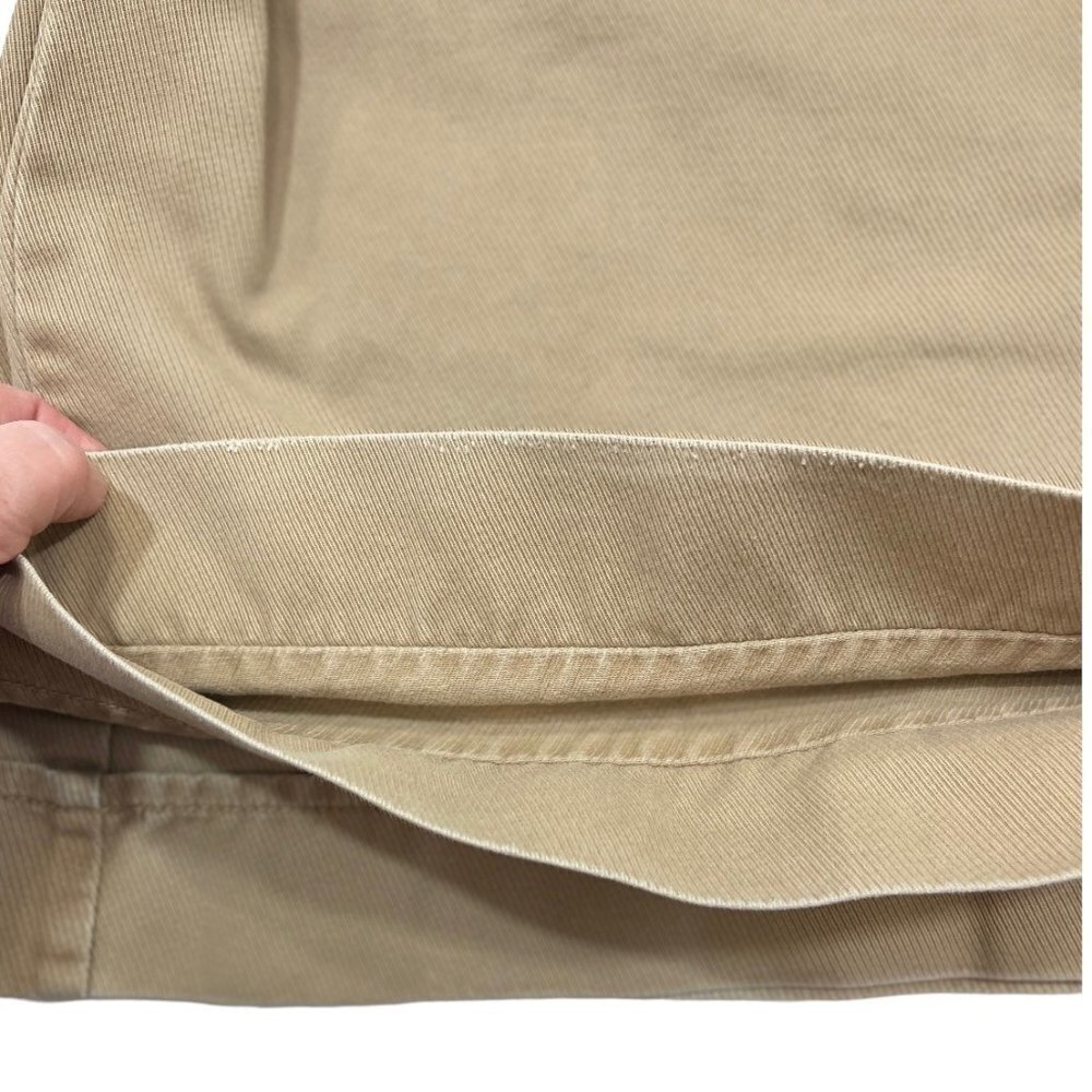 OLD‎ NAVY Wide Leg Twill Trousers Women's 10 Regular Tan Low-Rise Button Pockets - Picture 9 of 16